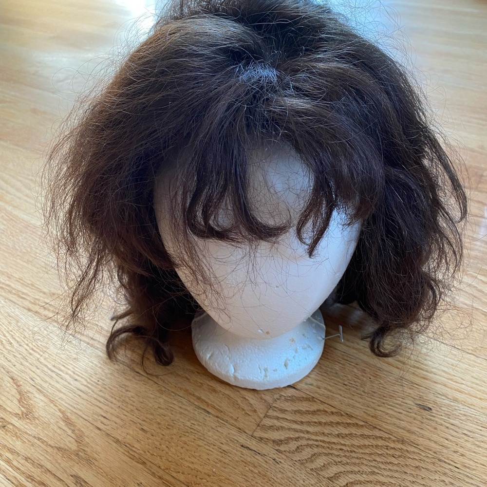 Brown Vintage Italian Human Hair Wig